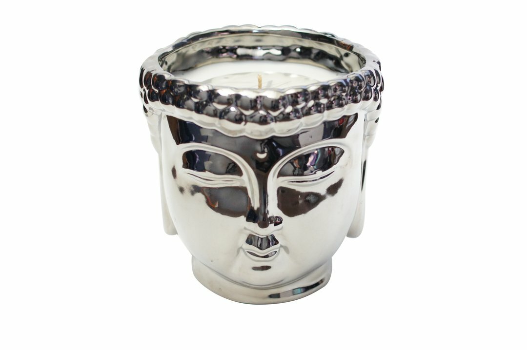 Buddha 3-Wick Scented Candle (Silver / Gold / White)