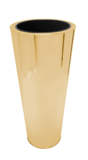 Gold Finish Floor Planter