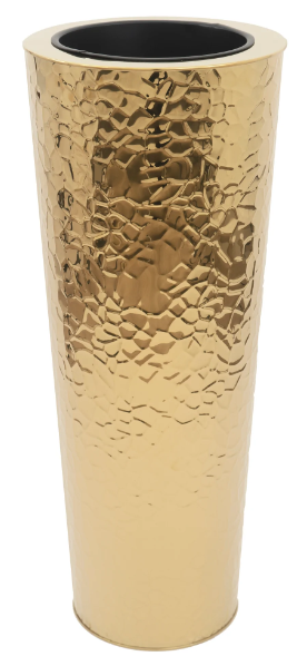Hammered Gold Finish Floor Planter